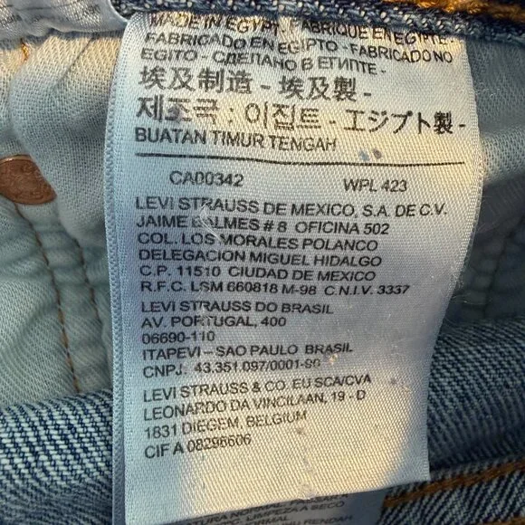 Vintage 90s LEVIS 501 Straight Leg Button Fly Denim Blue Jeans 36 x 32 - Picture 15 of 15